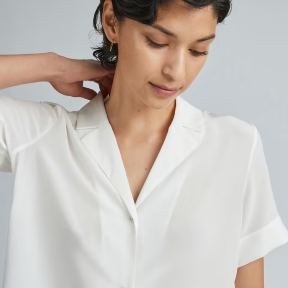 Everlane Silk Button Down Top The Notch Shirt - Picture 2 of 11